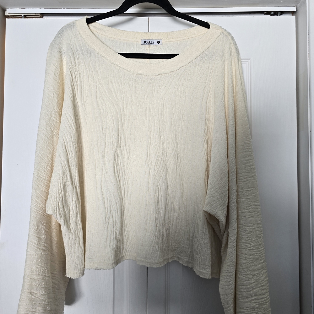 Cream Lightweight Long-Sleeve Women's Top